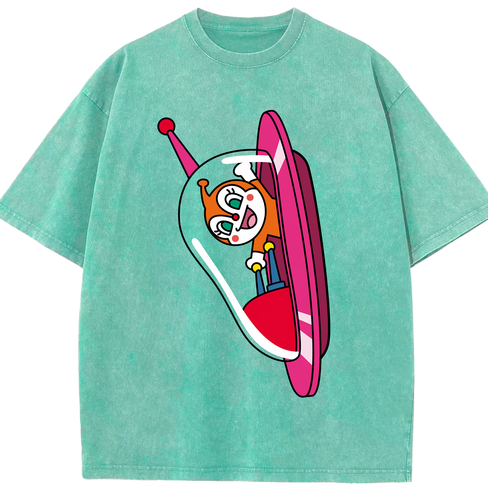 （画像用） アンパンマン Anpanman 綿100% ヴィンテージ風 半袖Tシャツ（フロントプリント）